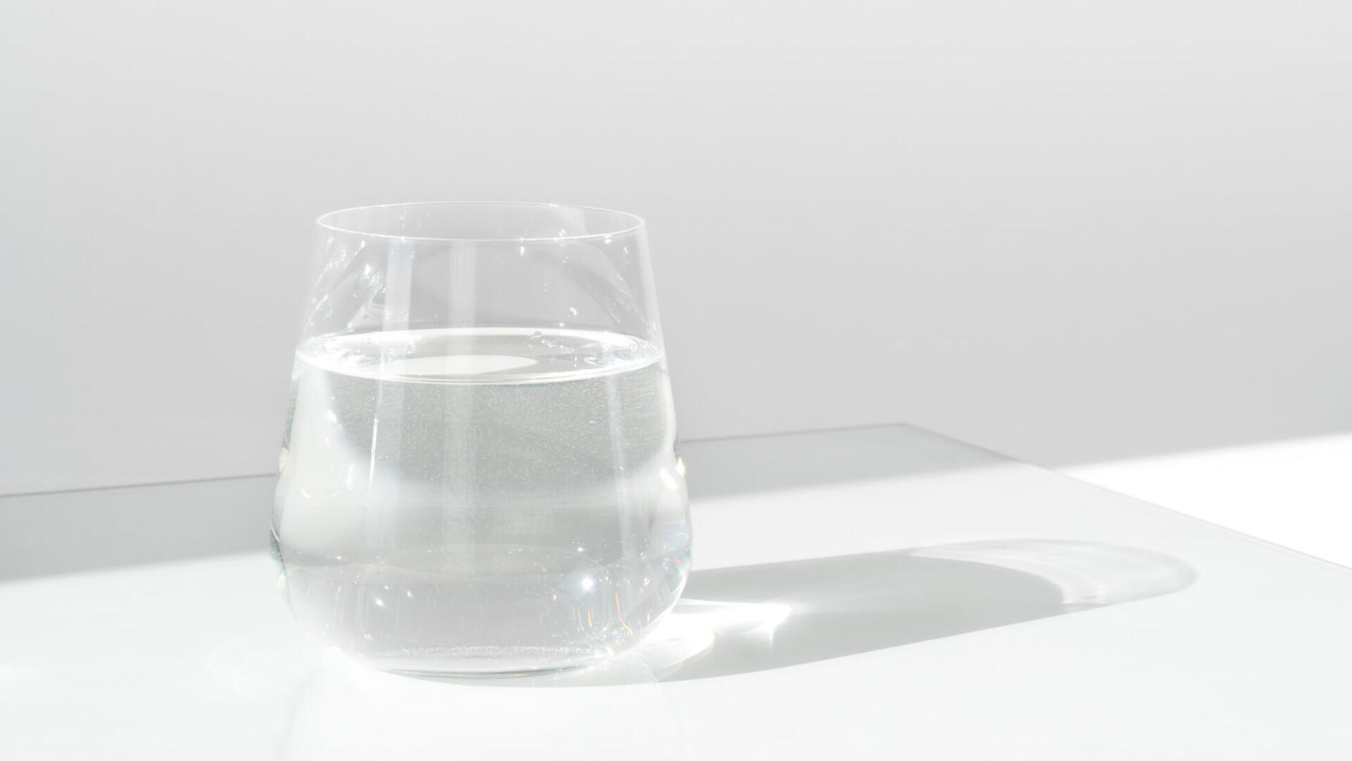 Glass of cloudy water